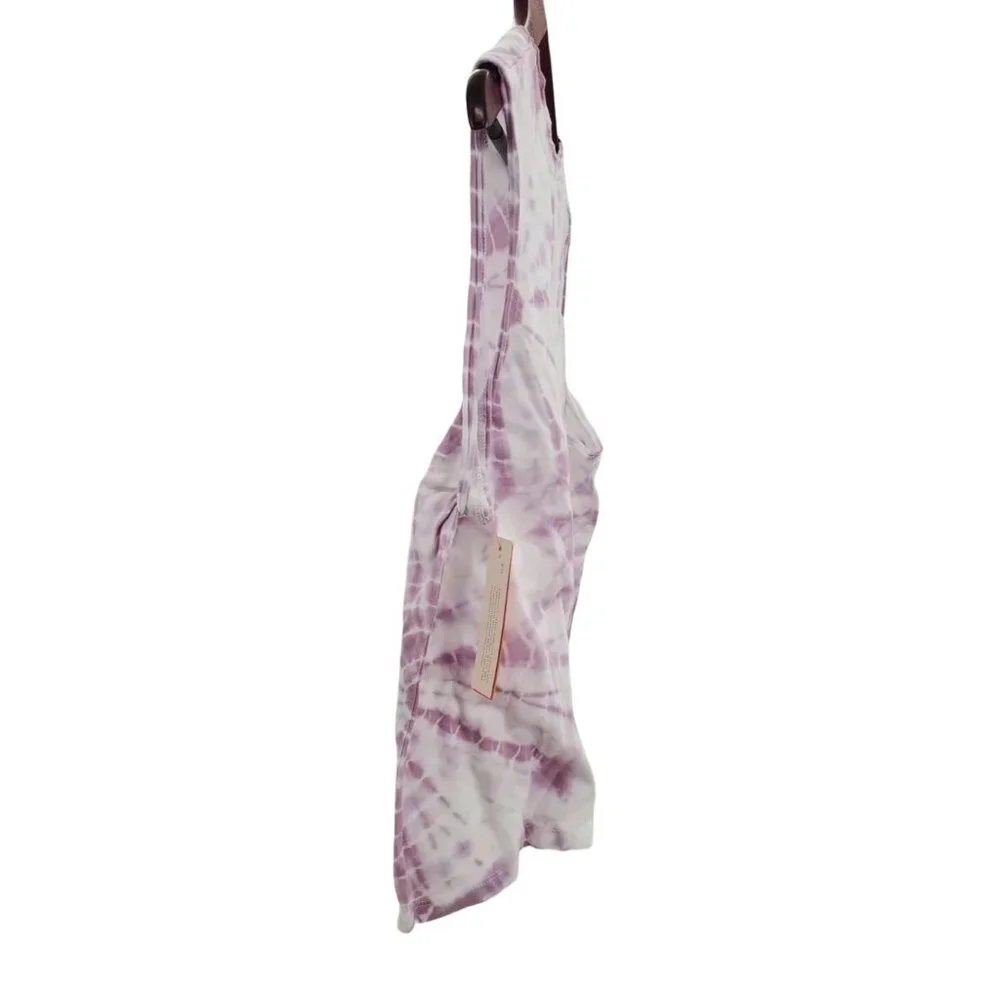 Colsie L Shirt Sleeveless Malibu Cropped Tie-Dye Lightweight Tank Cali Crop Top - Picture 8 of 13